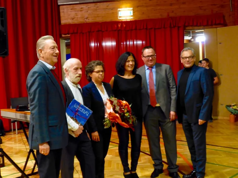 BM a.D. Mag. Heinrich Schneider, Ernst Spirk, Andrea Hübl, ehem. Dir. Magª. Sabine Pawikovsky, Dir. Peter Kreuz, BM Ing. Robert Dienst