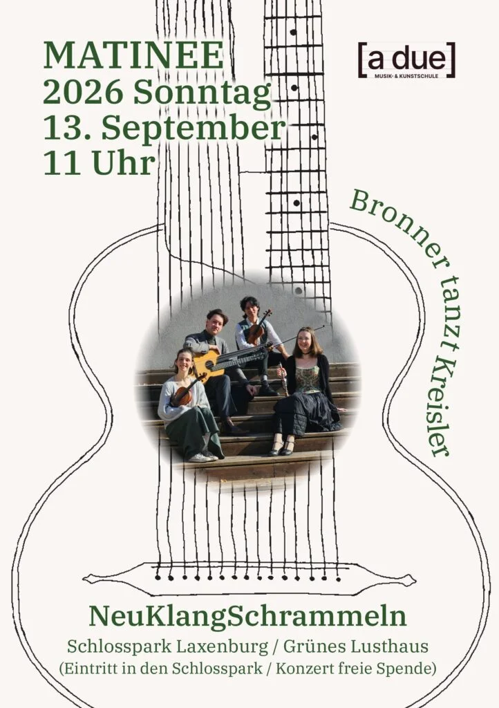 2026:09 Plakat Matinee im Schlosspark – NeuKlangSchrammeln