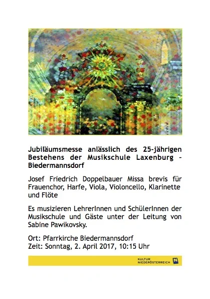 Jubiläumsmesse in Biedermannsdorf